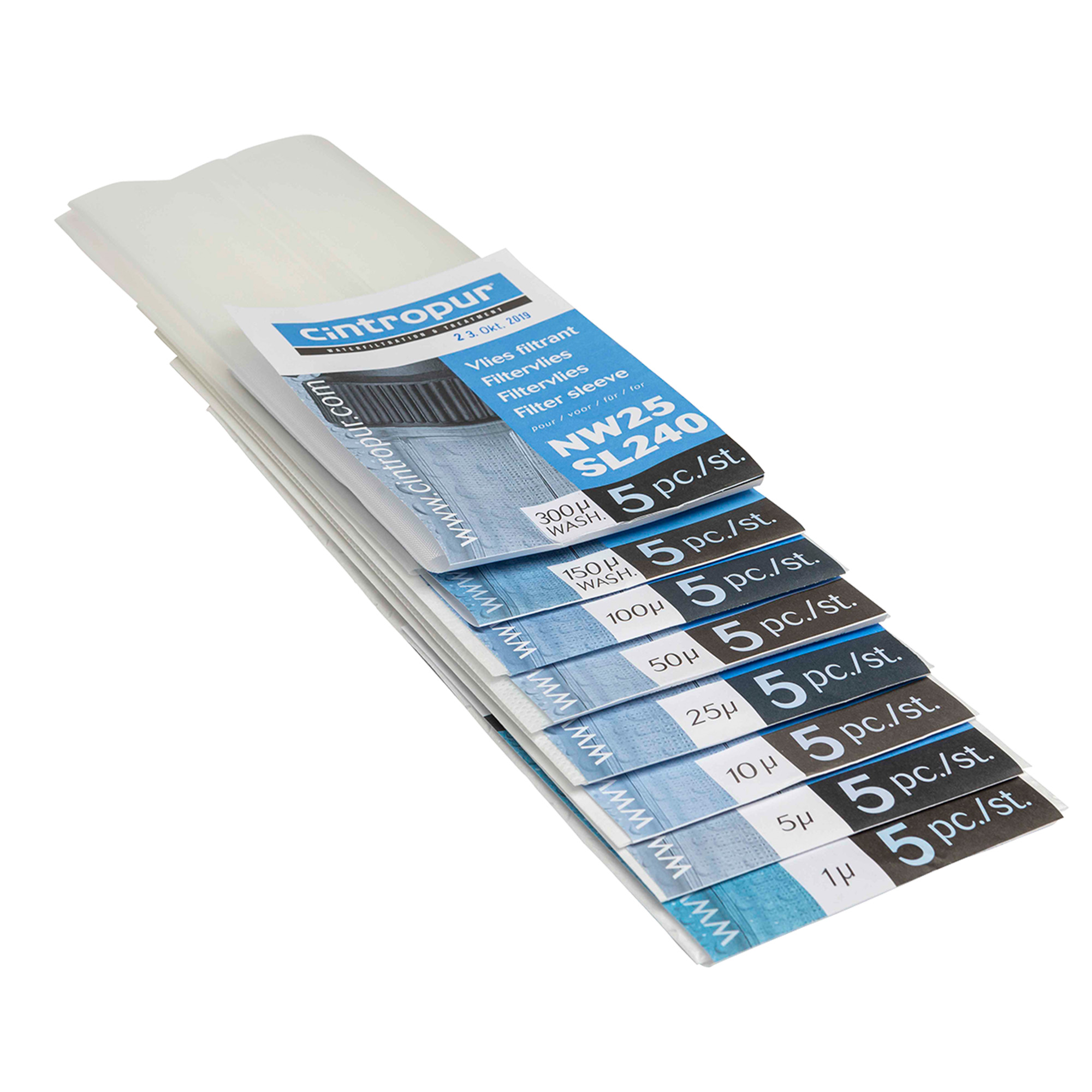 25µm filter stocking for DUO + TRIO UV (5 sleeves each sachet)